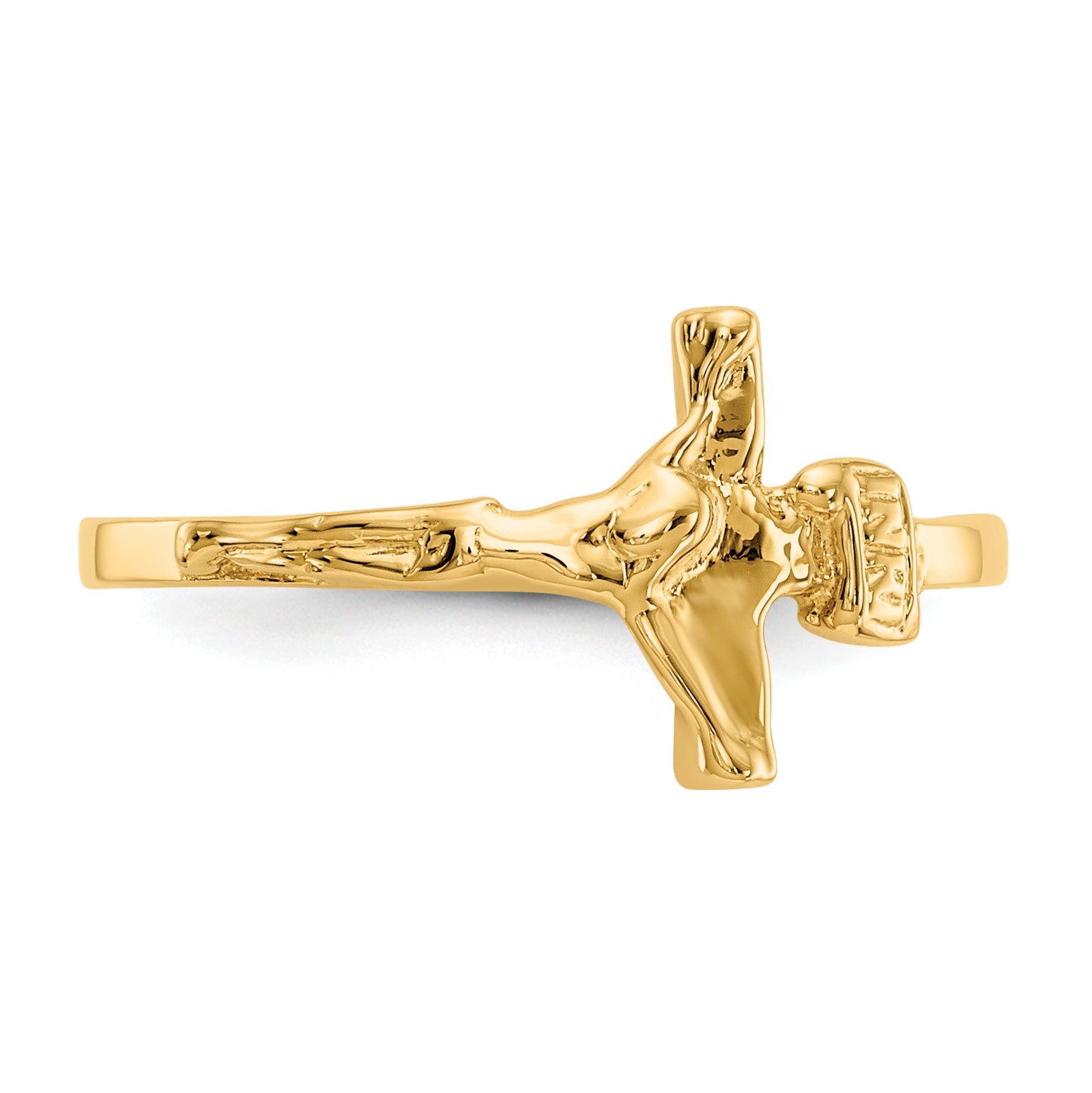 10k Childs Polished Crucifix Ring