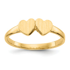 10k Childs Double Heart Ring