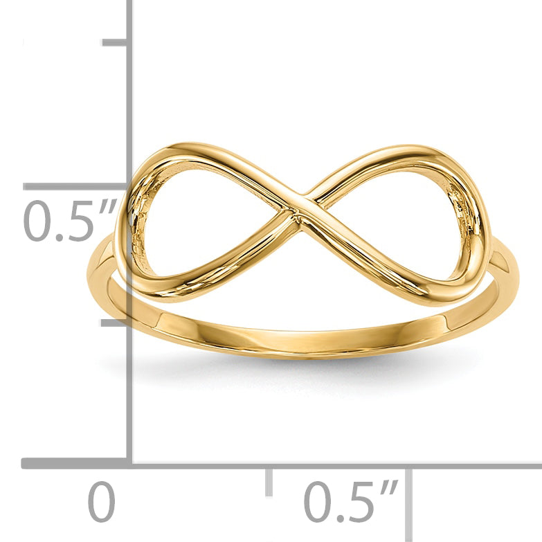 10K Gold Polished Infinity Ring