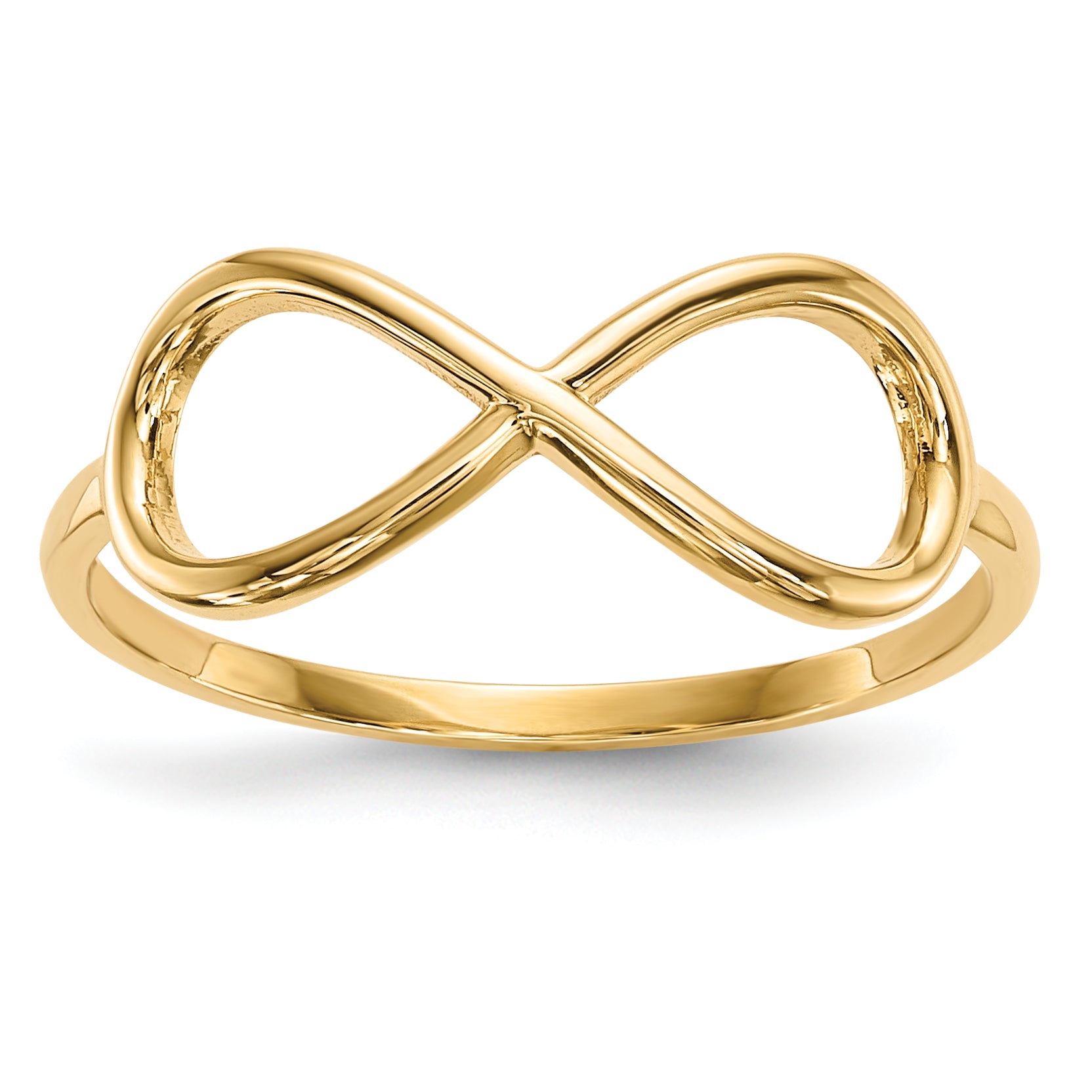 10K Gold Polished Infinity Ring