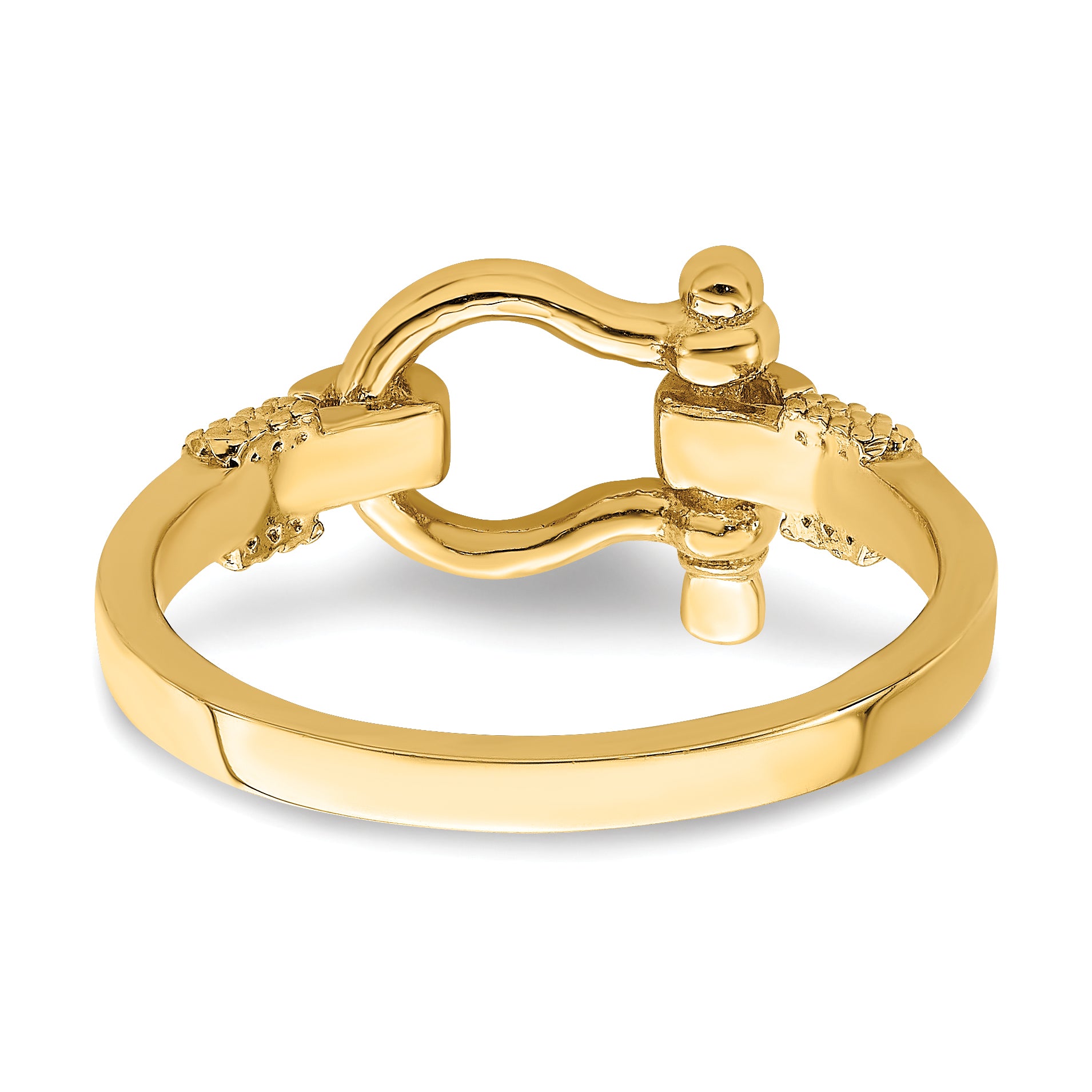 10K Shackle With Rope Edge Ring (Size 7)