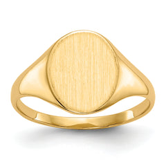 10k 11.0x9.5mm Closed Back Signet Ring