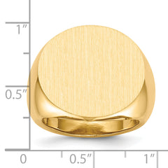 10k 21.0x21.5mm Open Back Mens Signet Ring