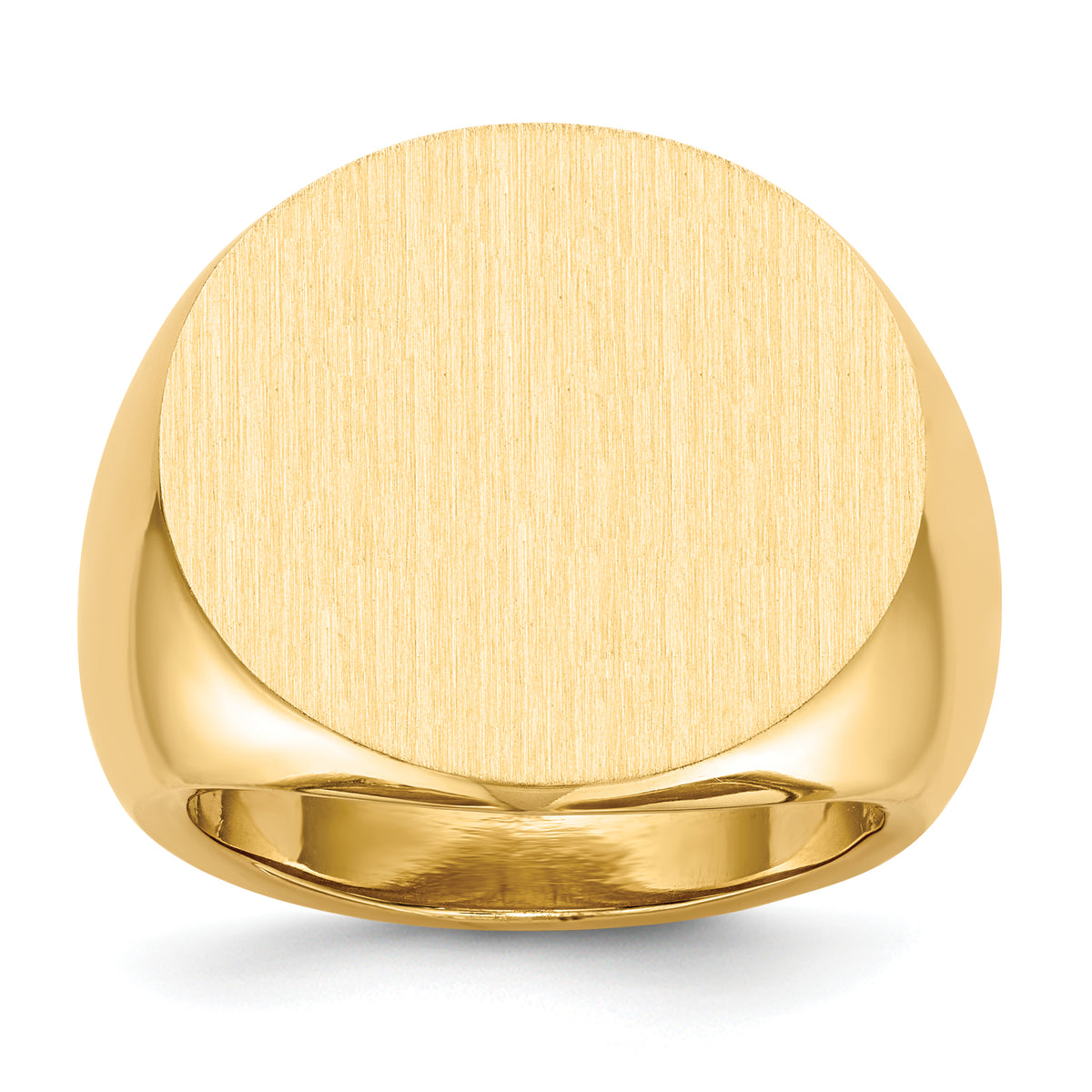 10k 21.0x21.5mm Open Back Mens Signet Ring