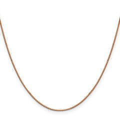 10k Rose Gold .9mm Box Chain