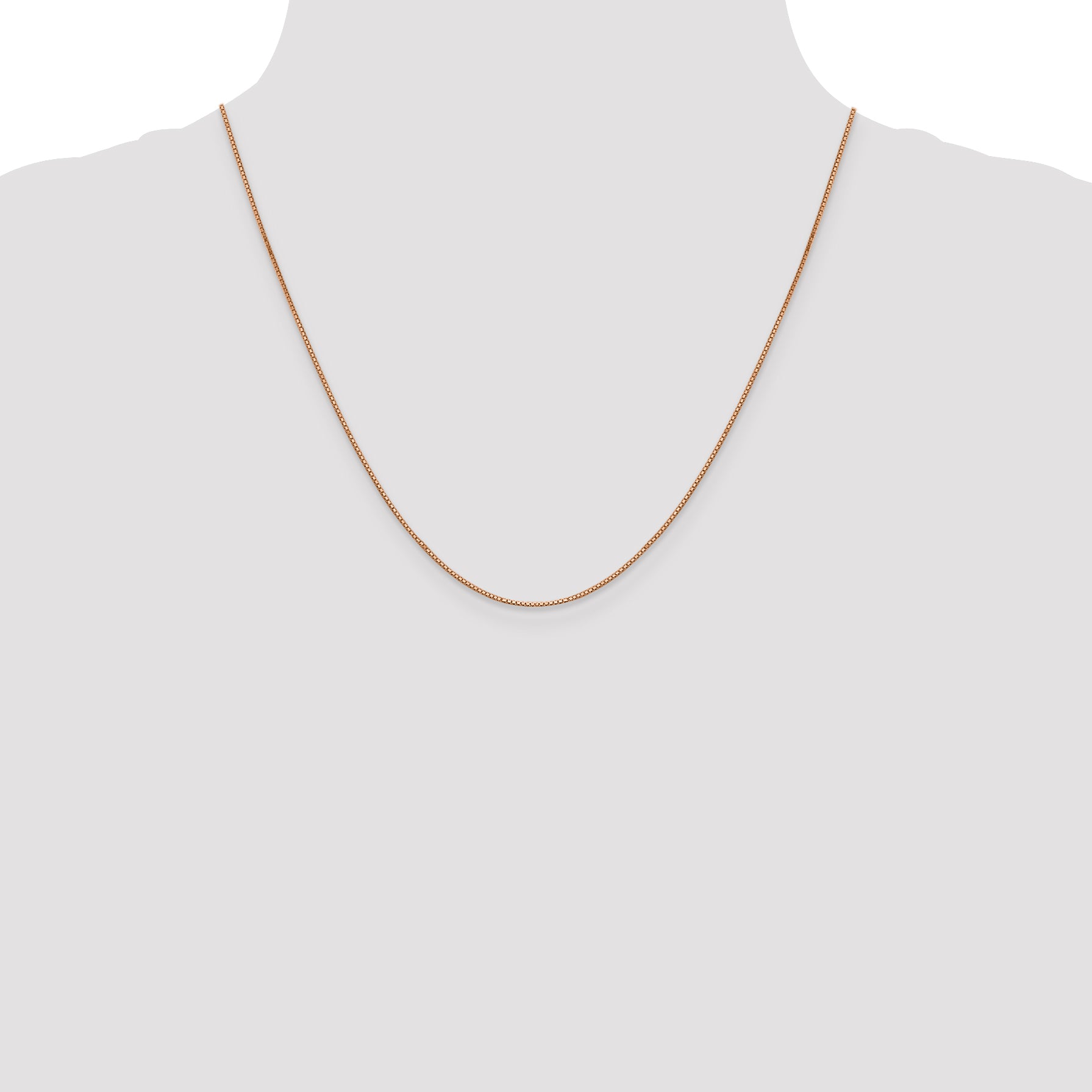 10k Rose Gold .9mm Box Chain