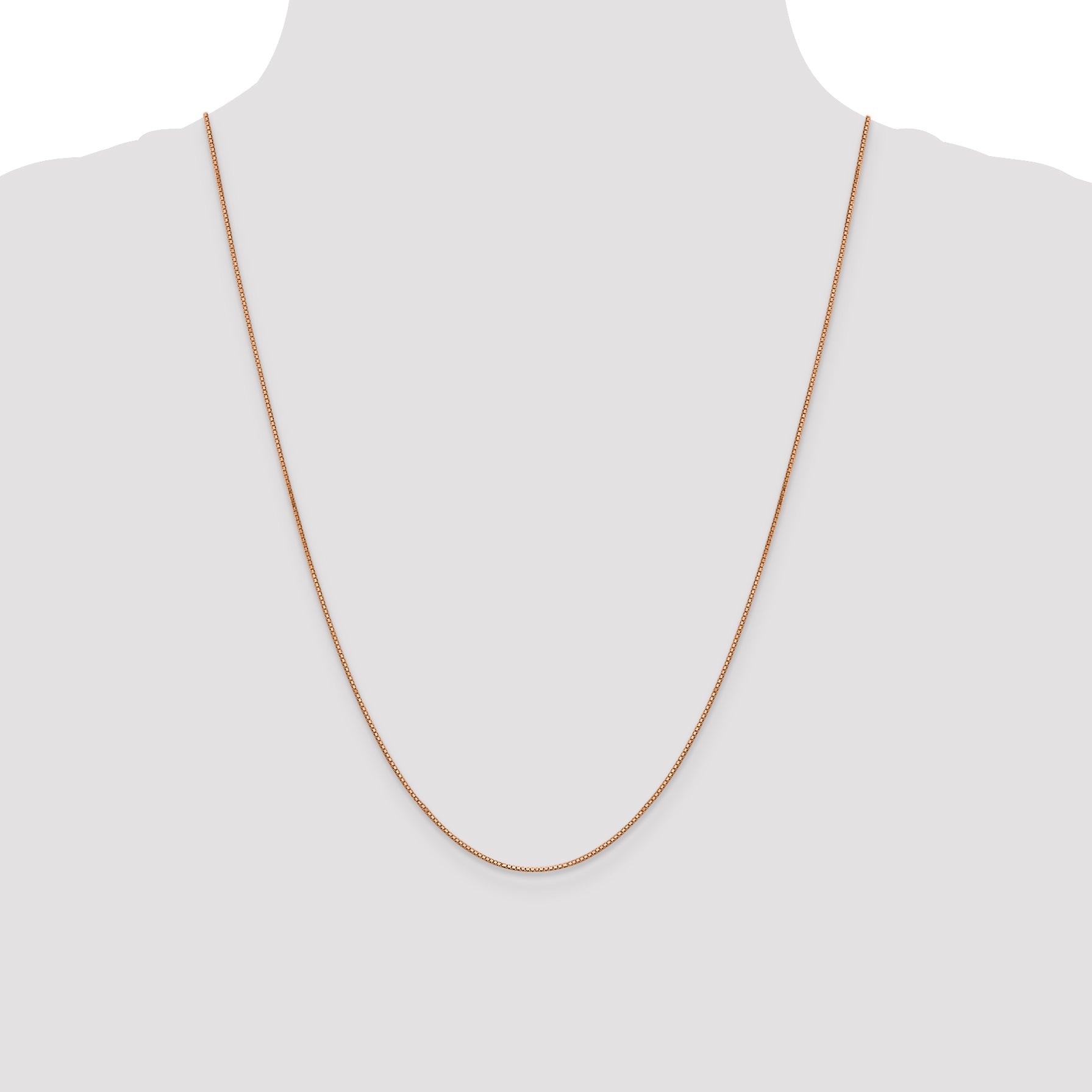 10k Rose Gold .9mm Box Chain