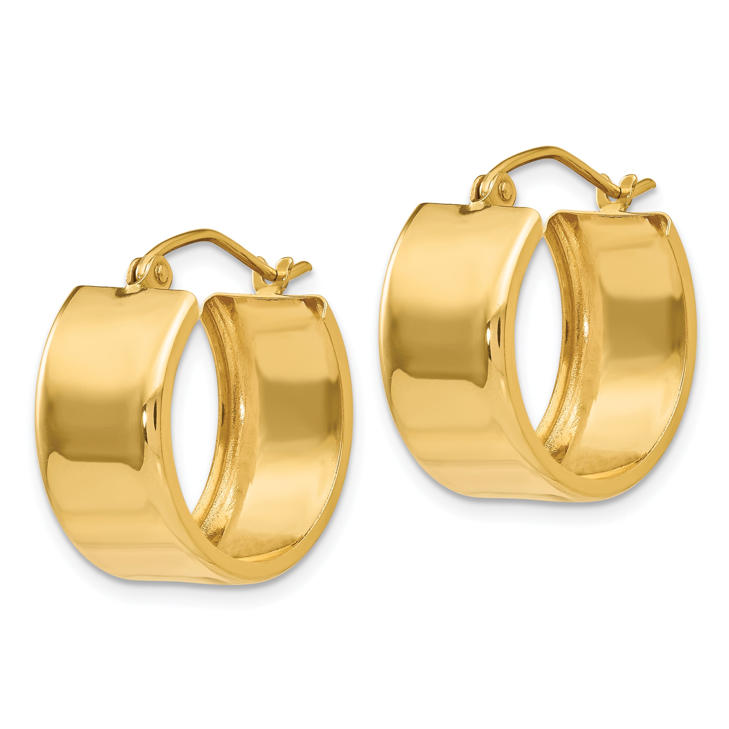 10k 8.25mm Polished Hoop Earrings