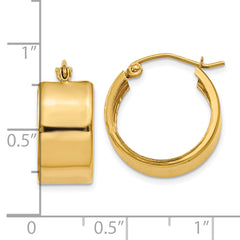 10k 8.25mm Polished Hoop Earrings