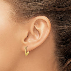 10k Polished Hollow Classic Earrings