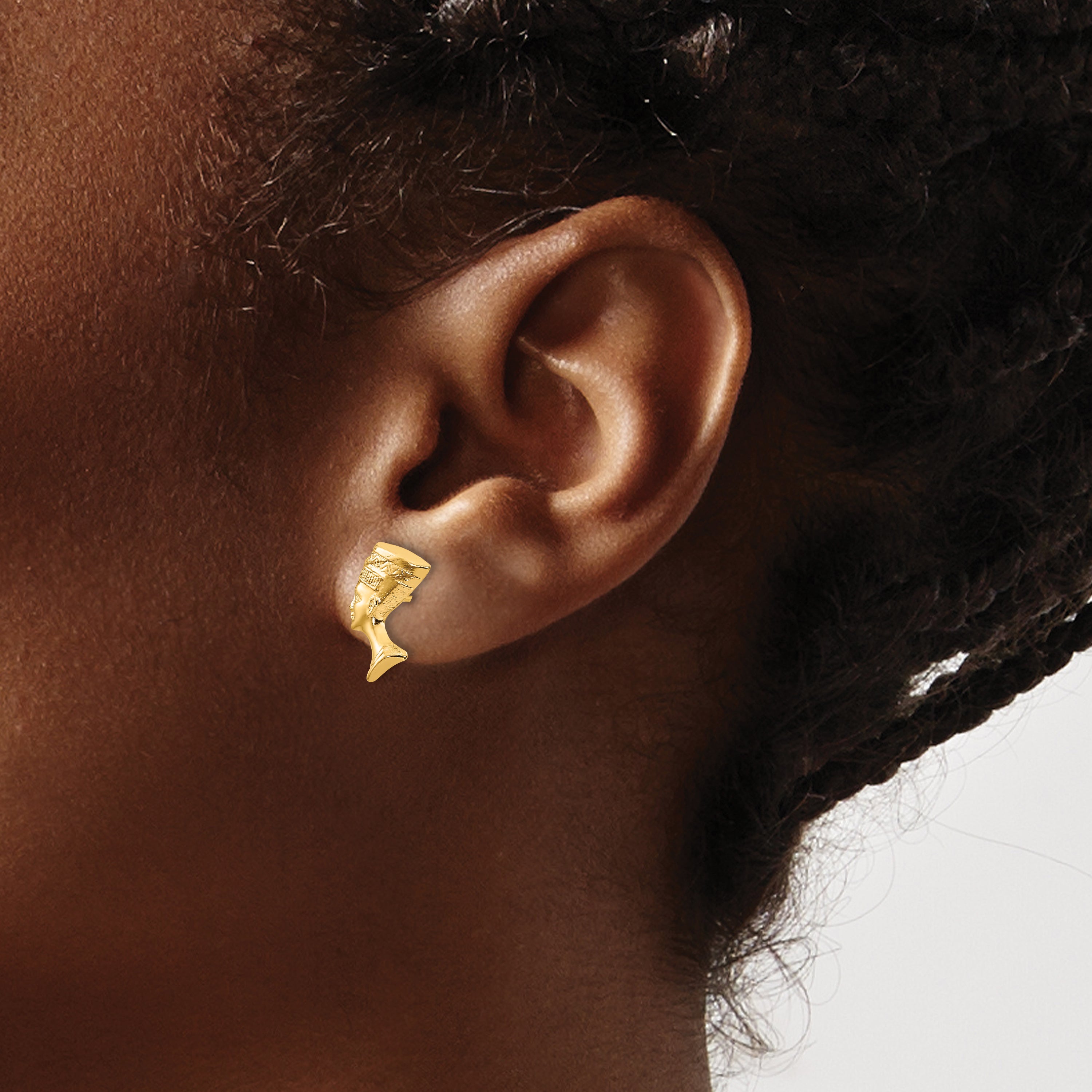 10K Nefertiti Post Earrings