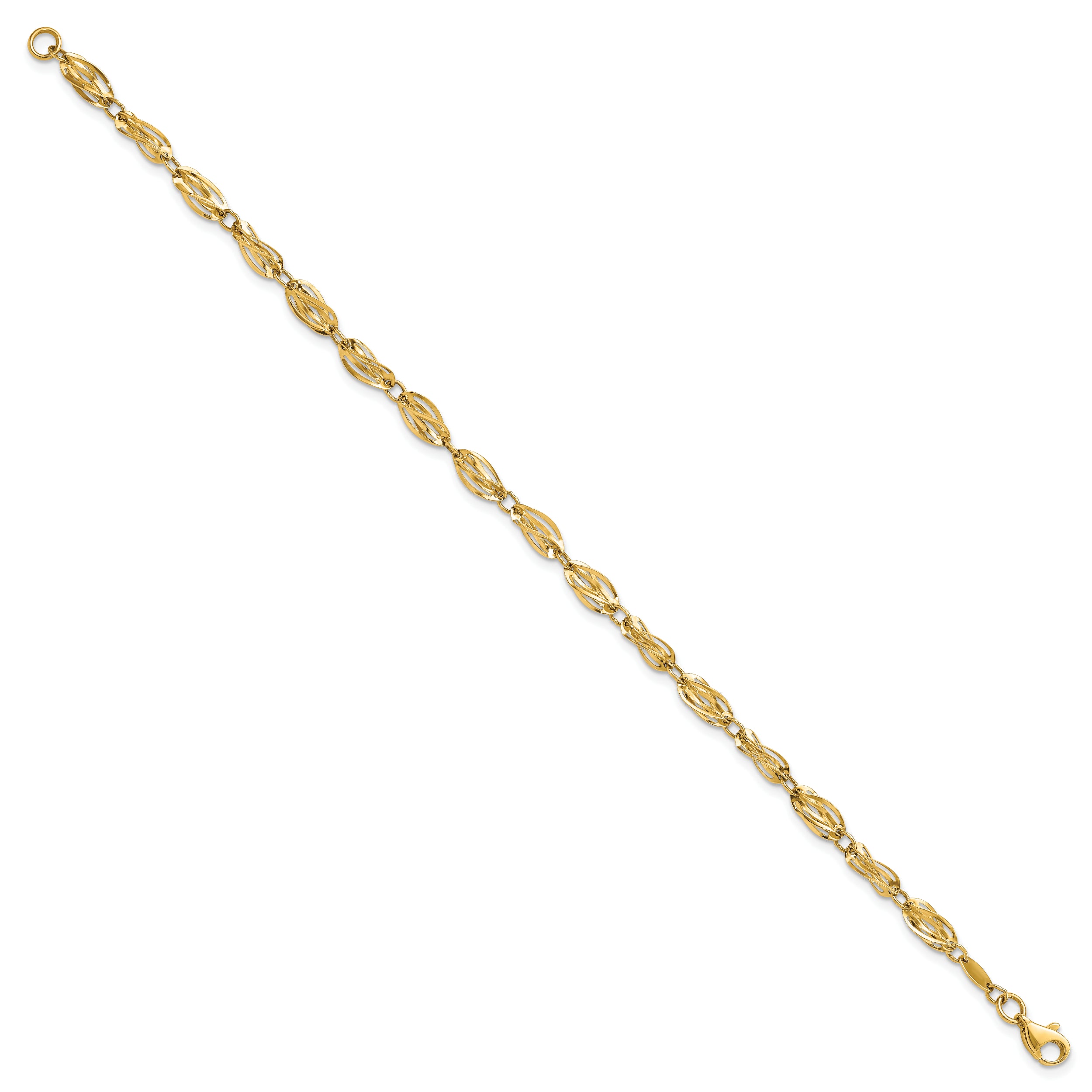 10k Gold Polished Fancy Bracelet