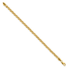 10k 7.5in 5mm Polished Fancy Rolo Link Bracelet