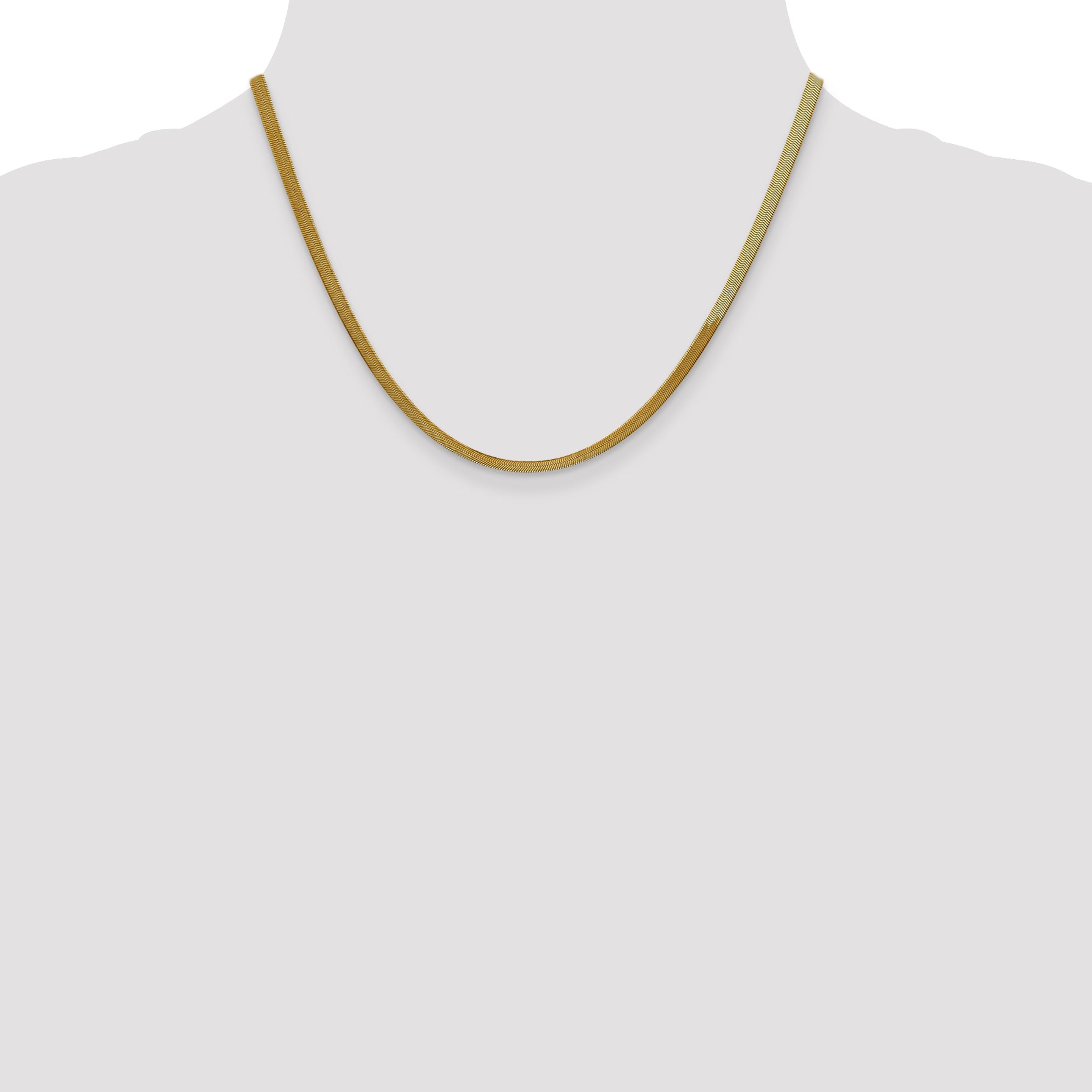 10k 3mm Silky Herringbone Chain