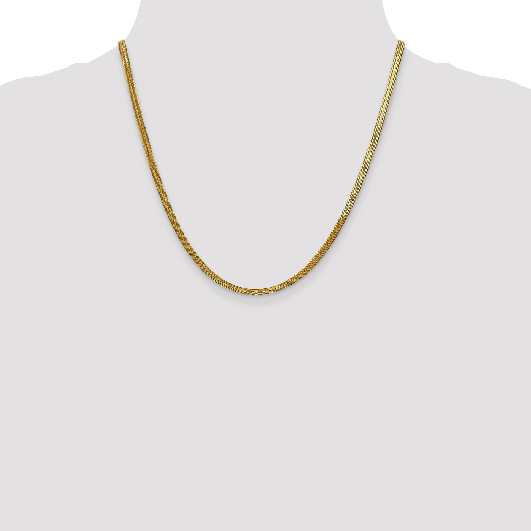 10k 3mm Silky Herringbone Chain