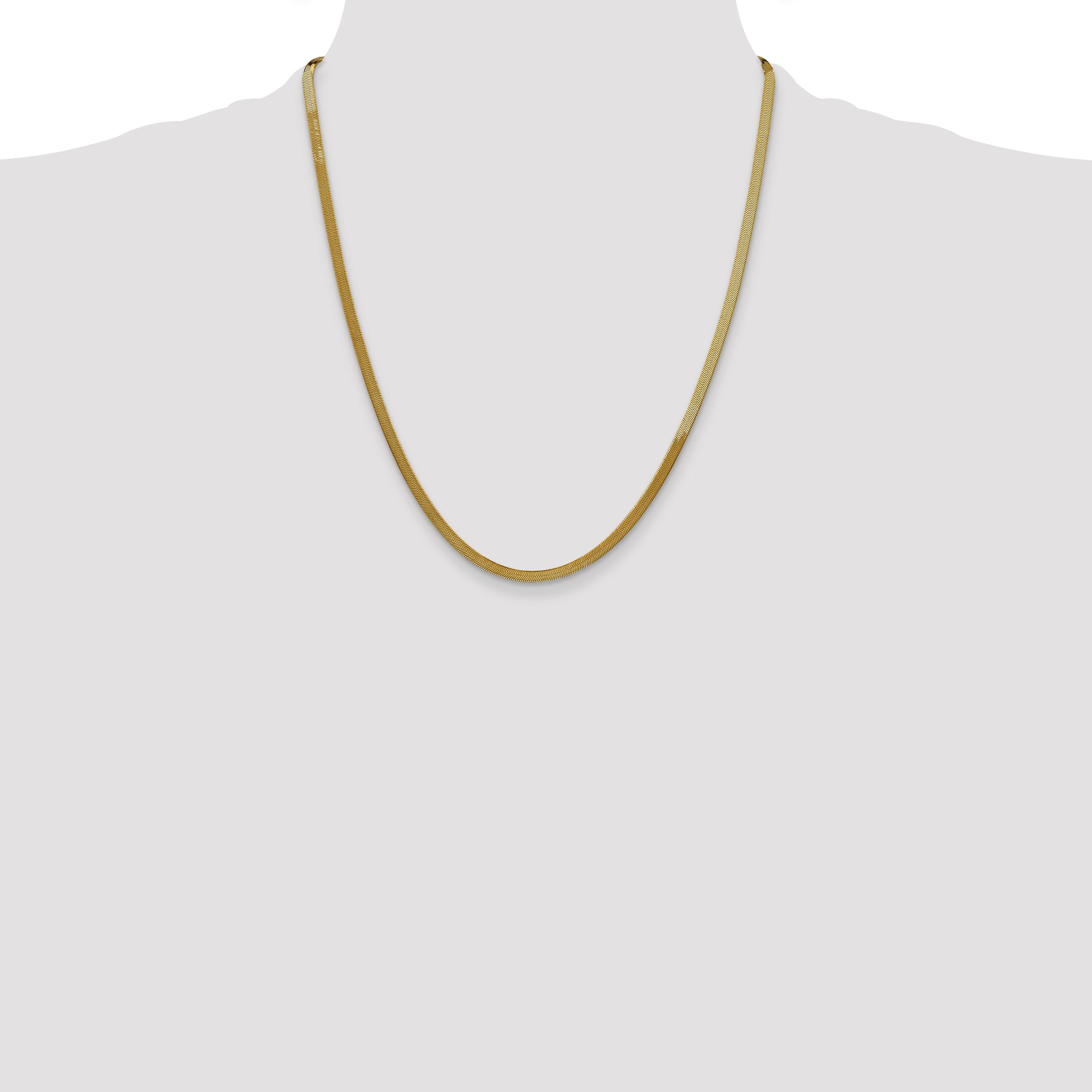 10k 3mm Silky Herringbone Chain