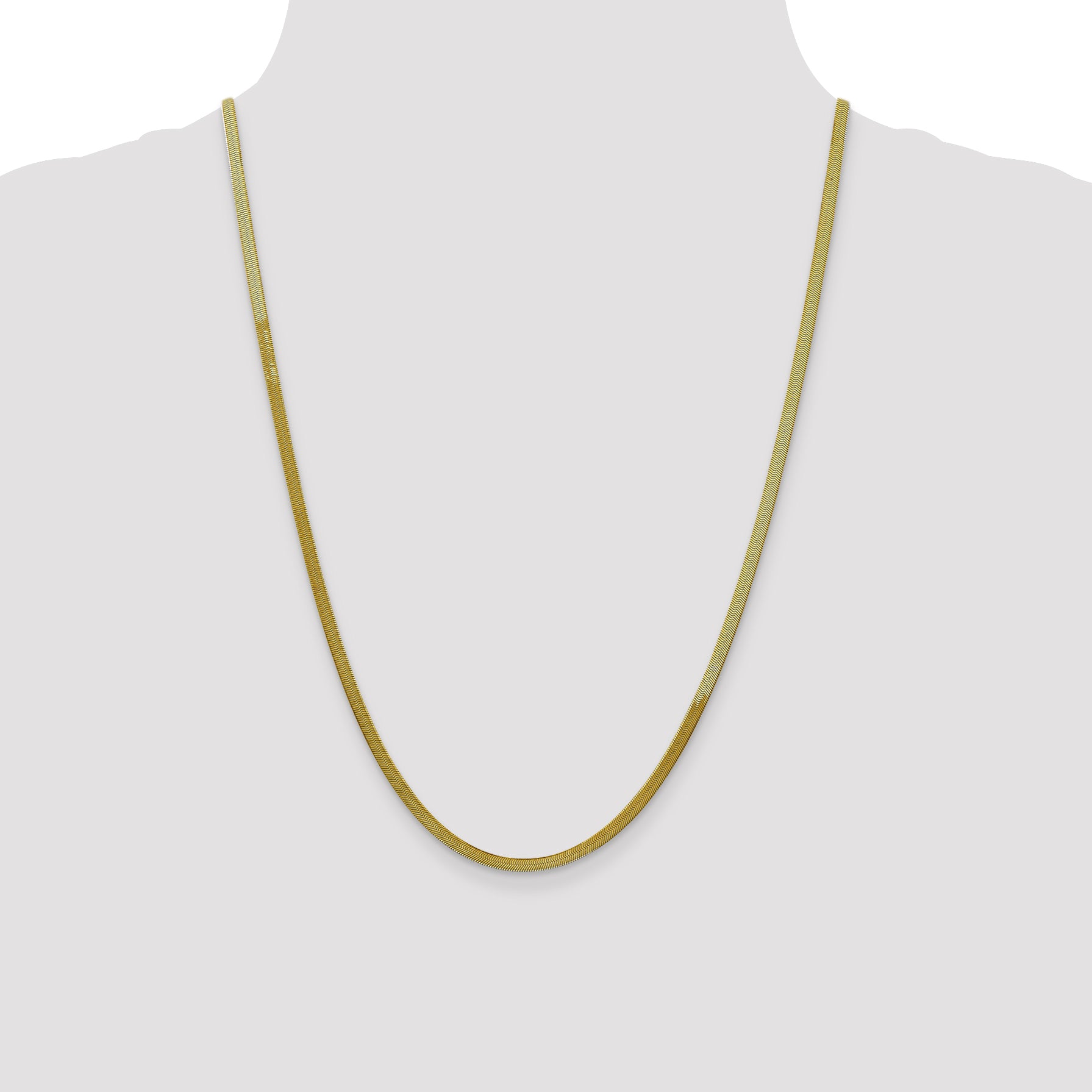 10k 3mm Silky Herringbone Chain