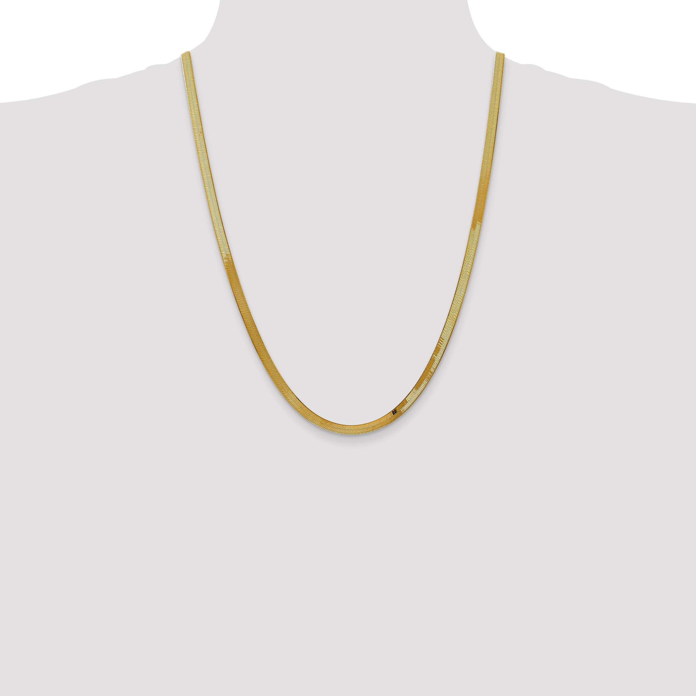 10k 4mm Silky Herringbone Chain