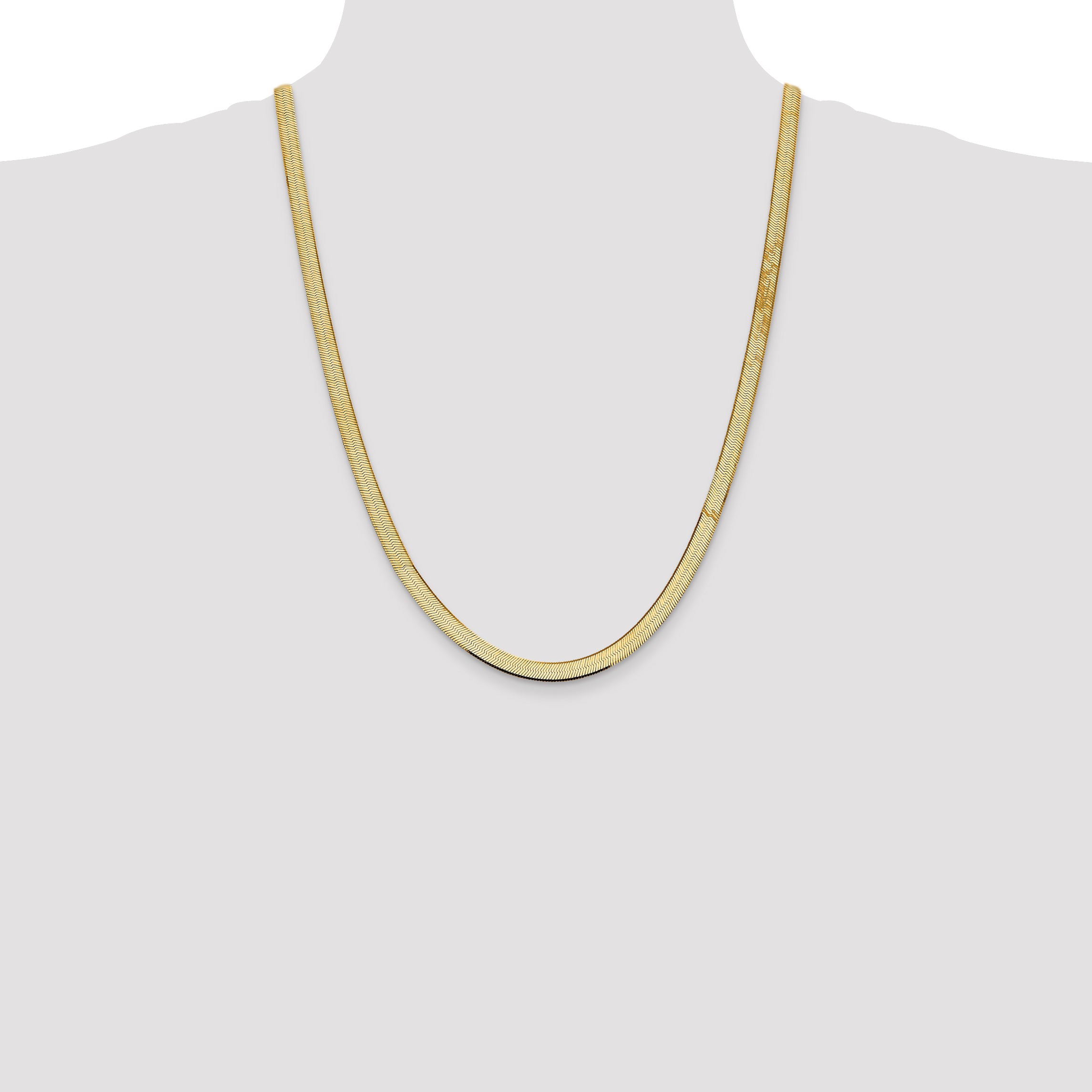 10k 5.5mm Silky Herringbone Chain