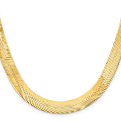 10K 10mm Silky Herringbone Chain