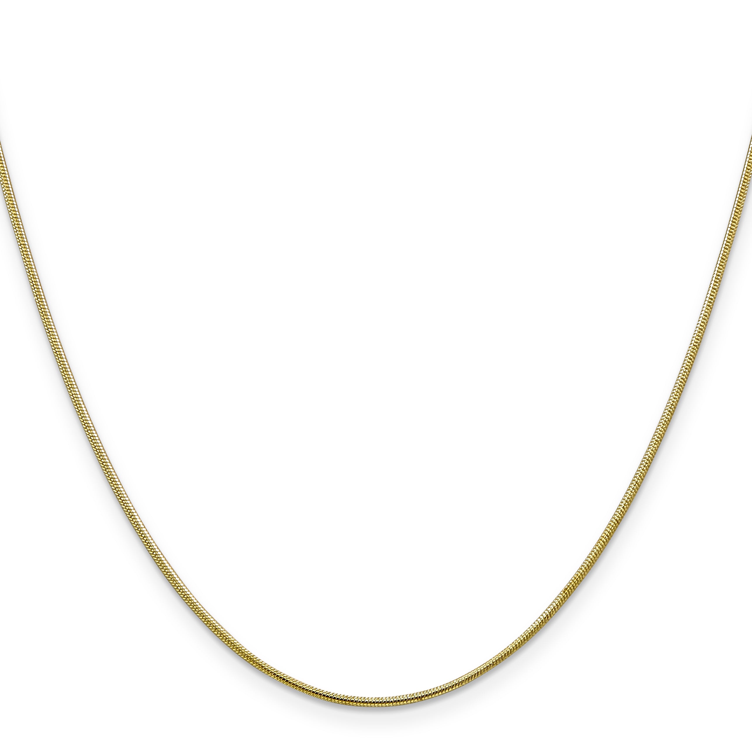 10k 1.1mm Round Snake Chain