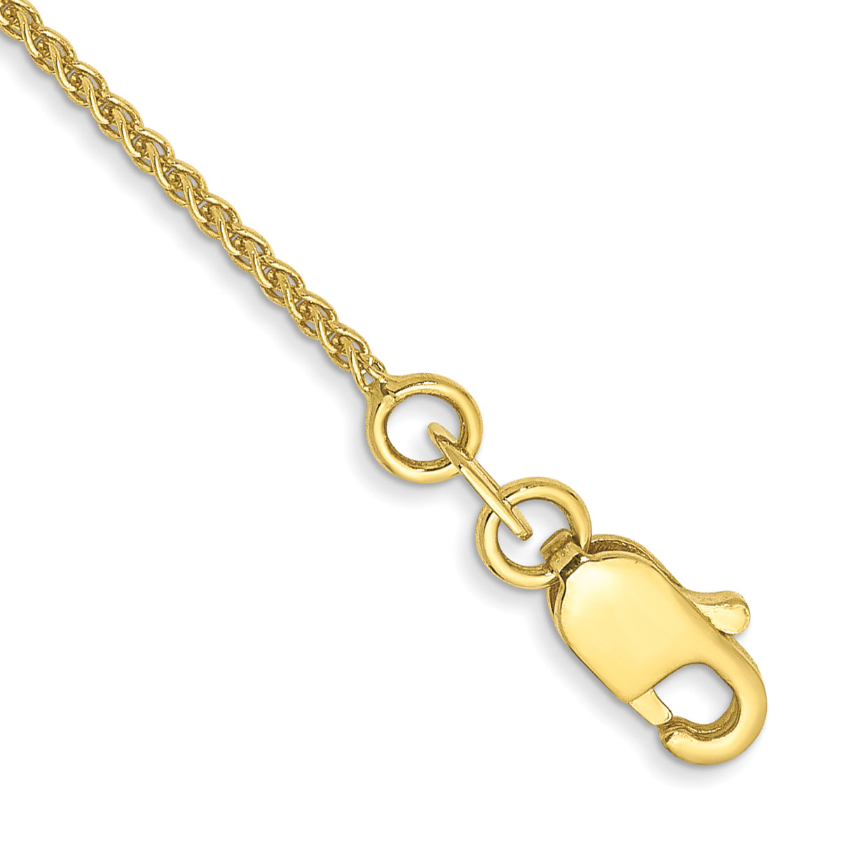 10k 1.05mm Spiga Chain Anklet