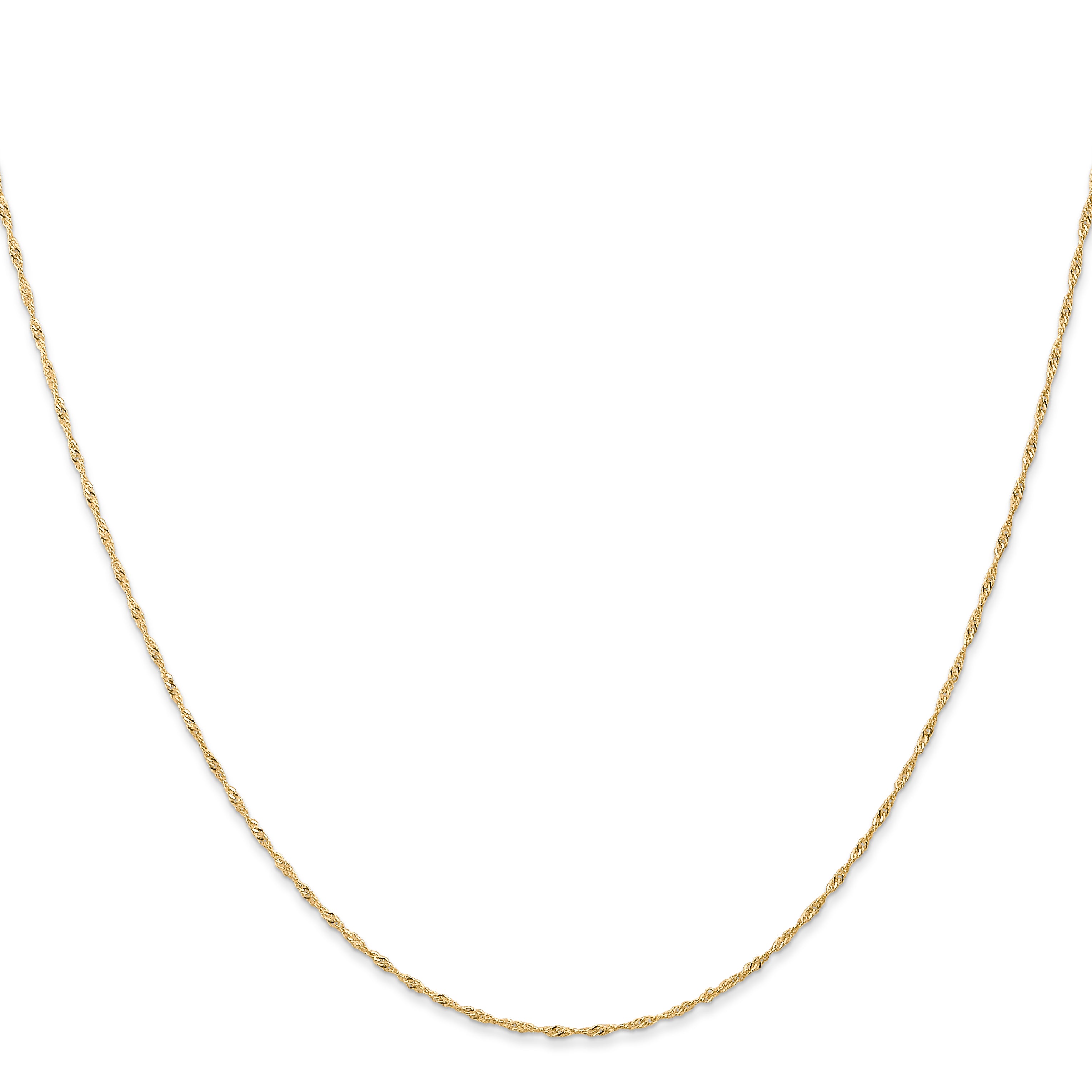 Sophia Jewelers 14K Gold Singapore Chain with Polished Spring Clasp