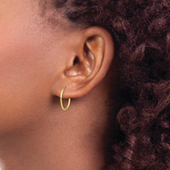 10k Polished Endless Tube Hoop Earrings