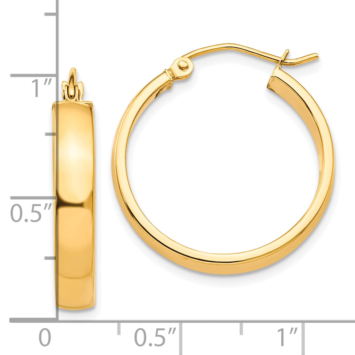 10k Polished Hoop Earring