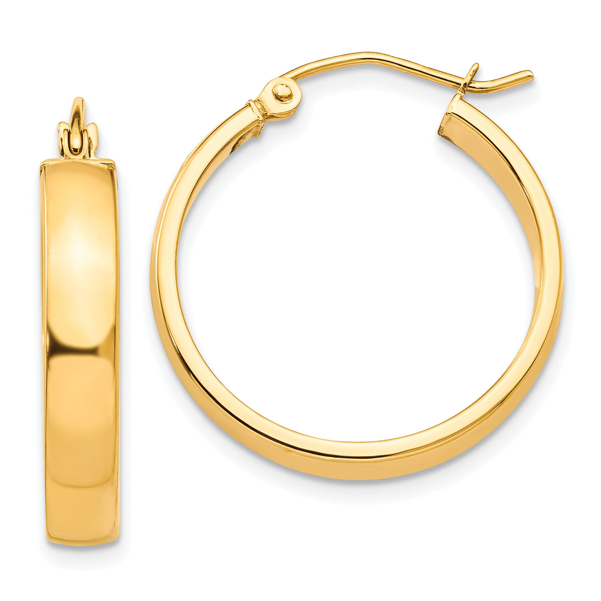 10k Polished Hoop Earring