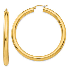 10k Polished 5mm Lightweight Hoop Earrings