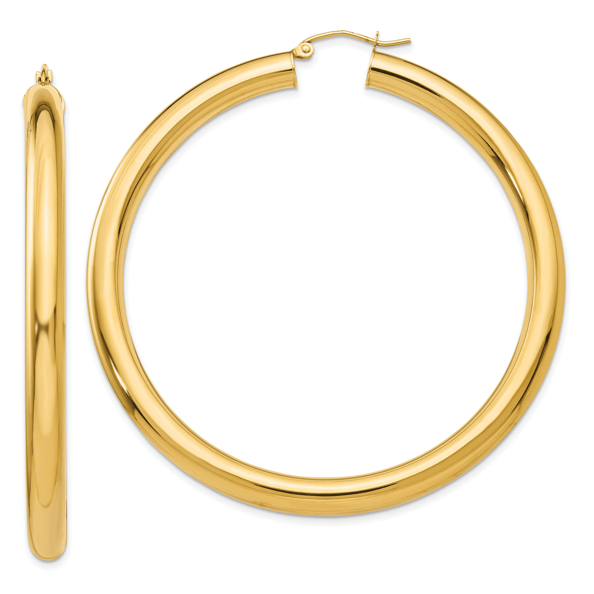 10k Polished 5mm Lightweight Hoop Earrings