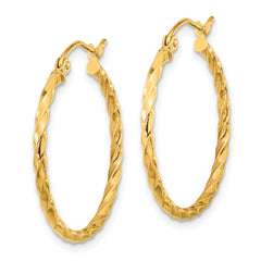 10k Twist Polished Hoop Earring