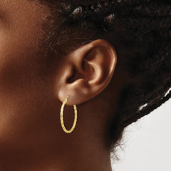 10k Twist Polished Hoop Earring