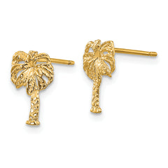 10k Palm Tree Post Earrings