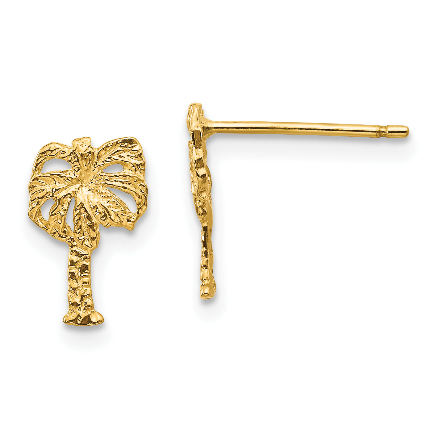 10k Palm Tree Post Earrings