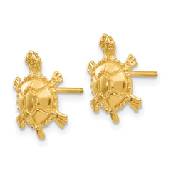 10K Turtle Post Earrings