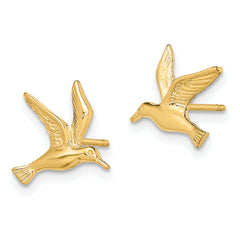 10K Polished Seagull Post Earrings