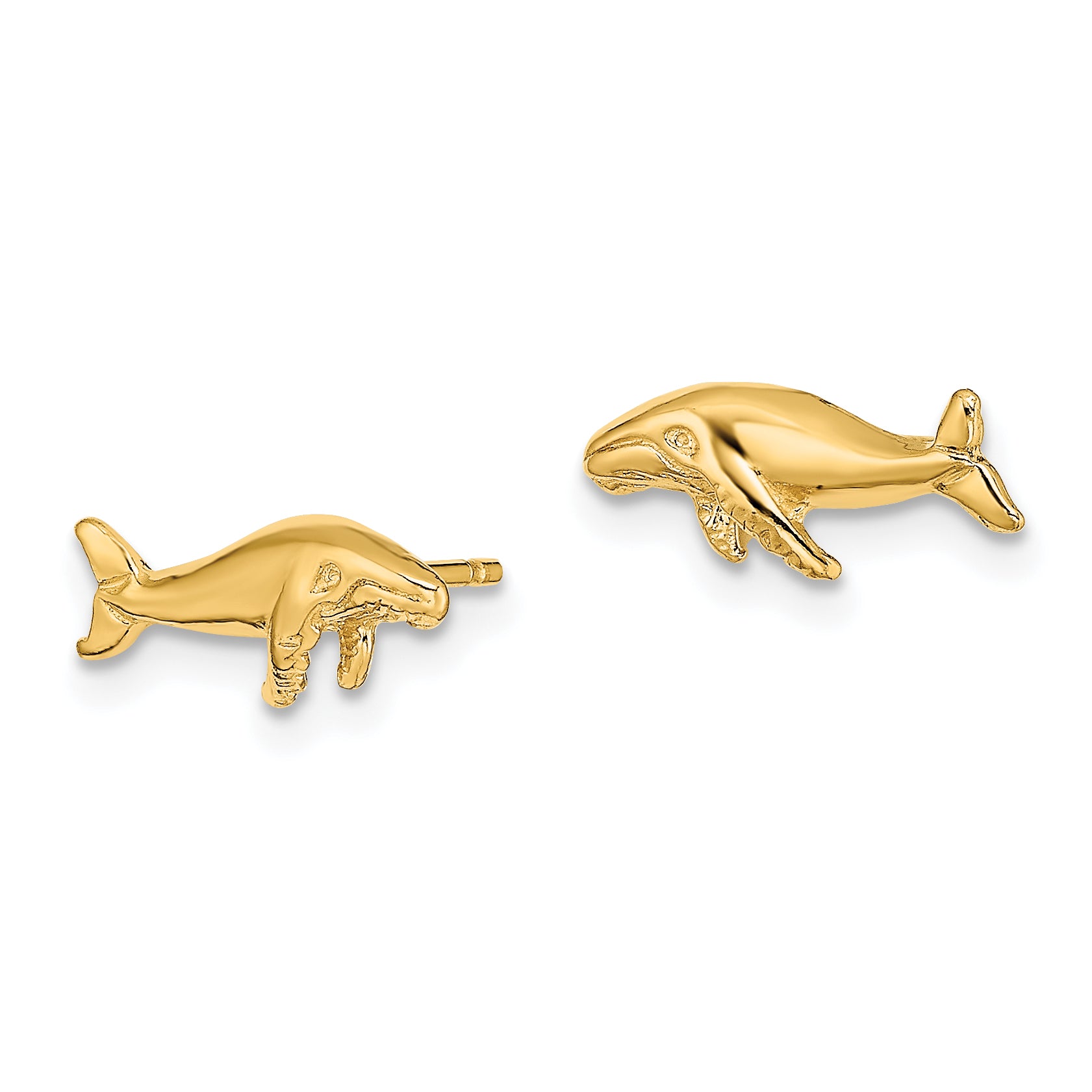 10K Whale Post Earrings