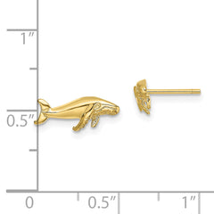 10K Whale Post Earrings