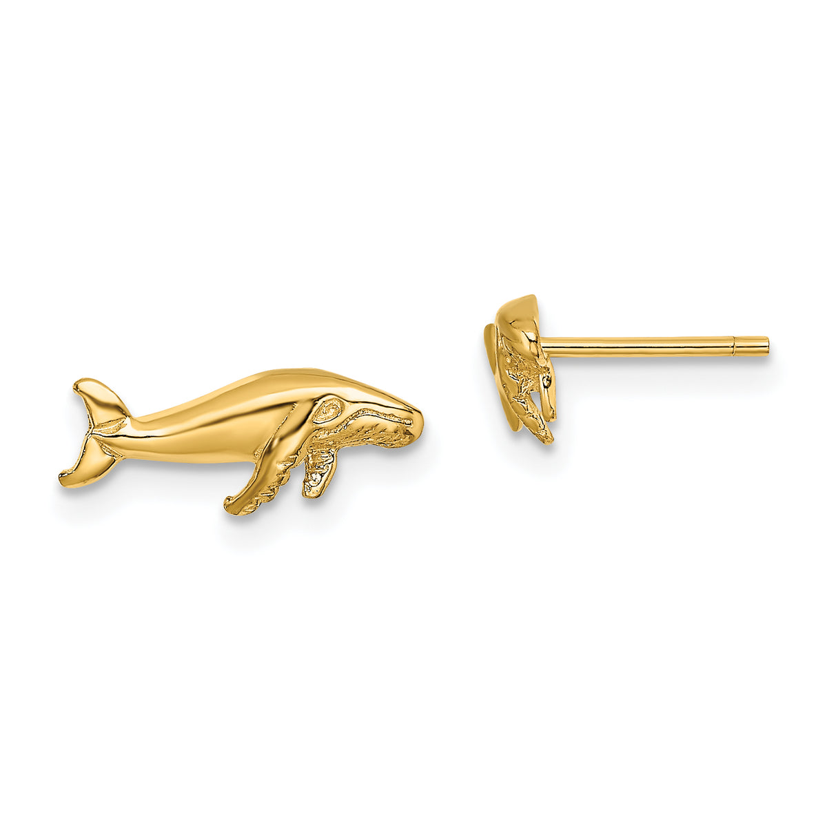 10K Whale Post Earrings