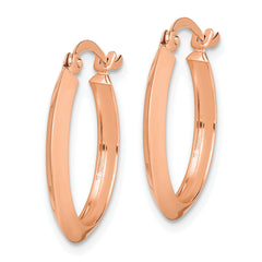 10k Rose Gold Polished Hoop Earrings