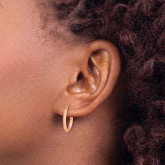 10k Rose Gold Polished Hoop Earrings