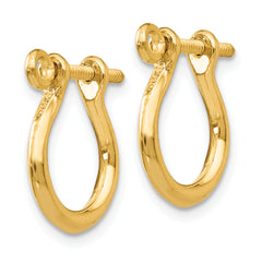 10k Shackle Link Screw Post Earrings