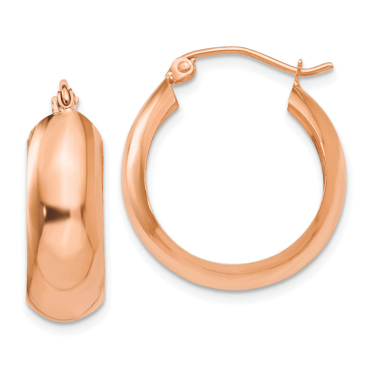 10k Rose Gold Hoop Earrings