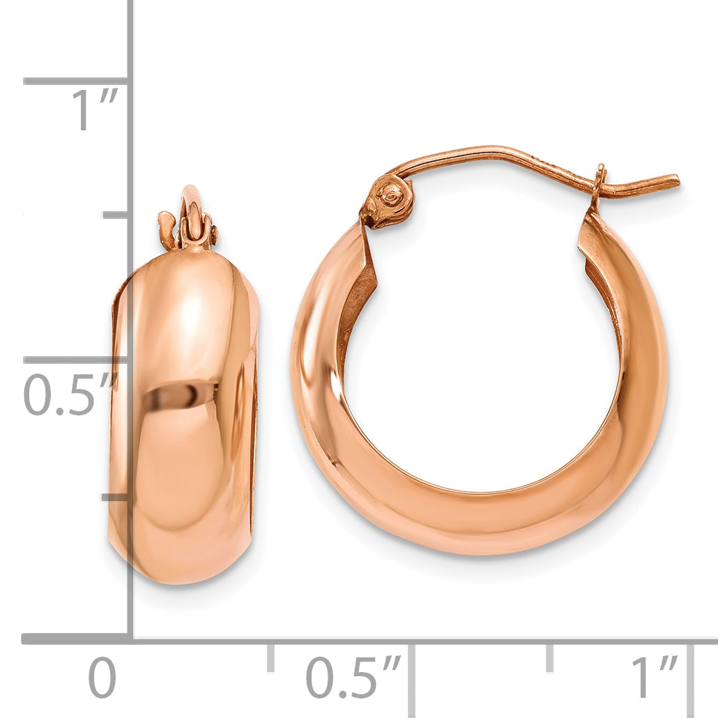 10k Rose Gold Hoop Earrings