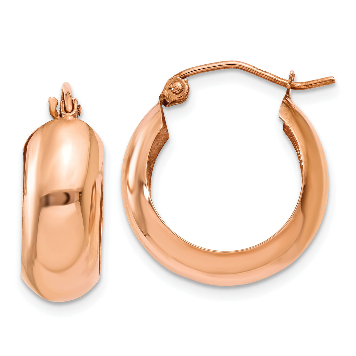 10k Rose Gold Hoop Earrings