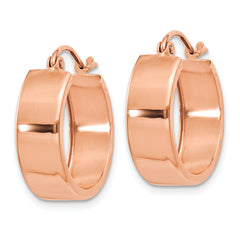 10k Rose Gold Polished Hoop Earrings