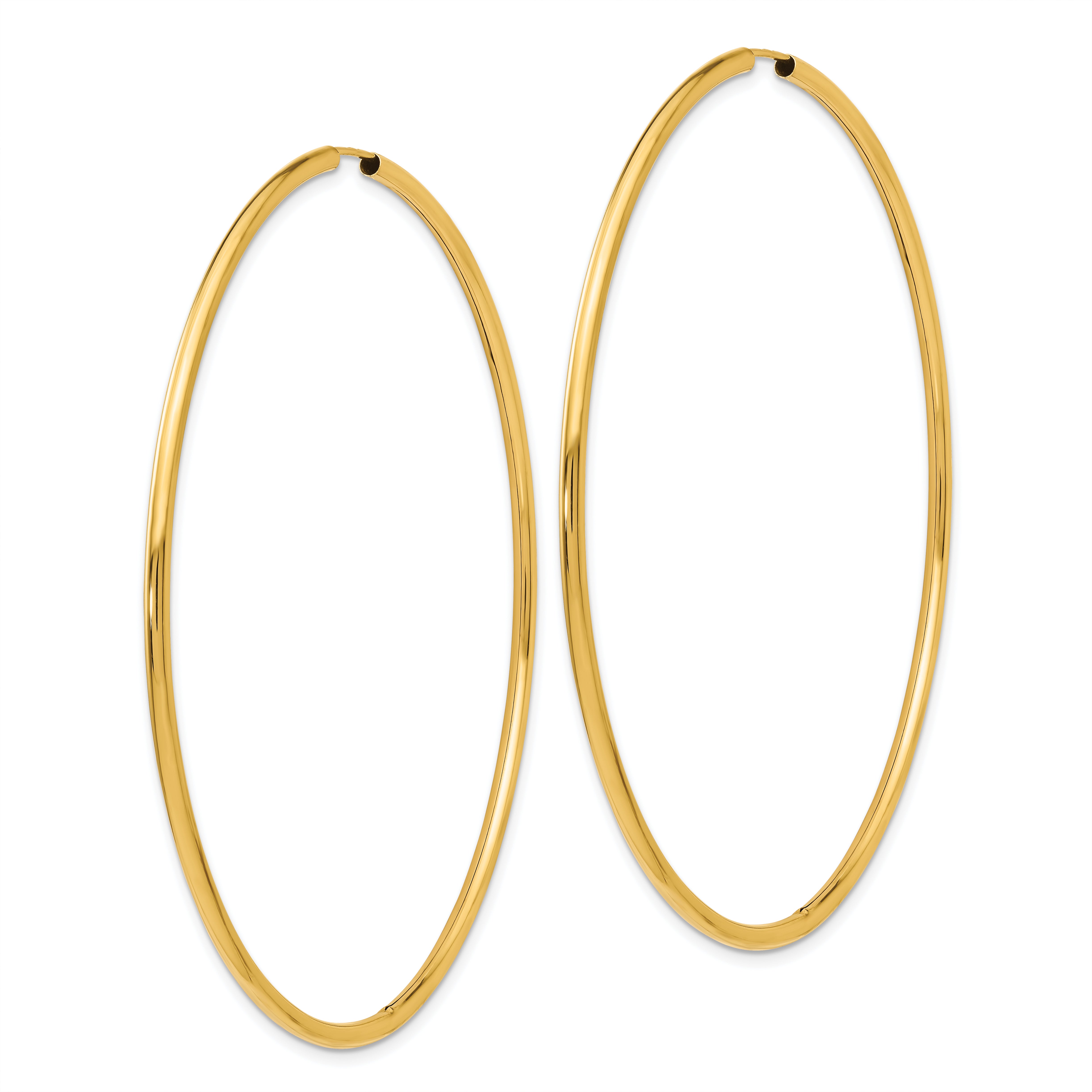 10k Endless Hoop Earrings