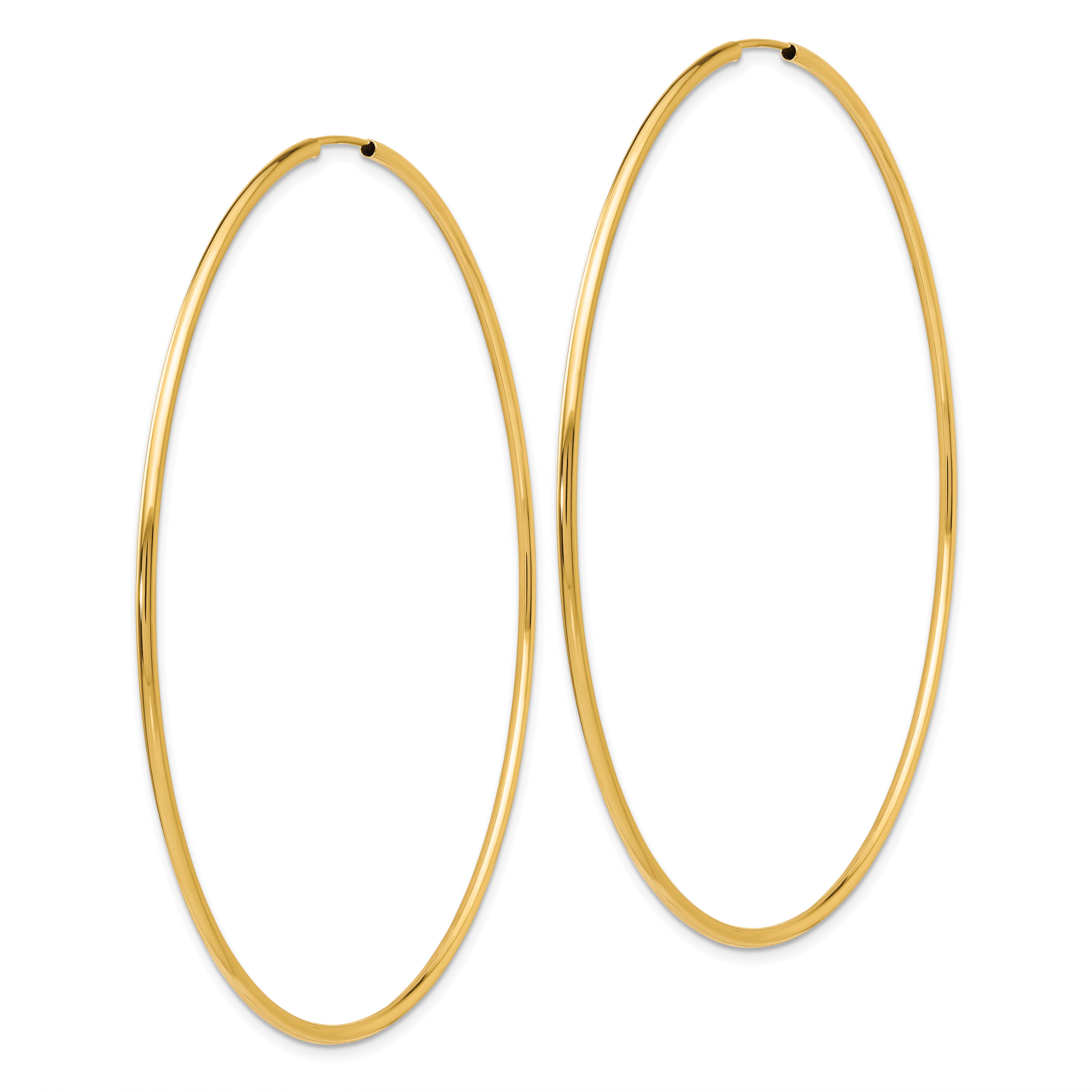 10k Endless Hoop Earrings